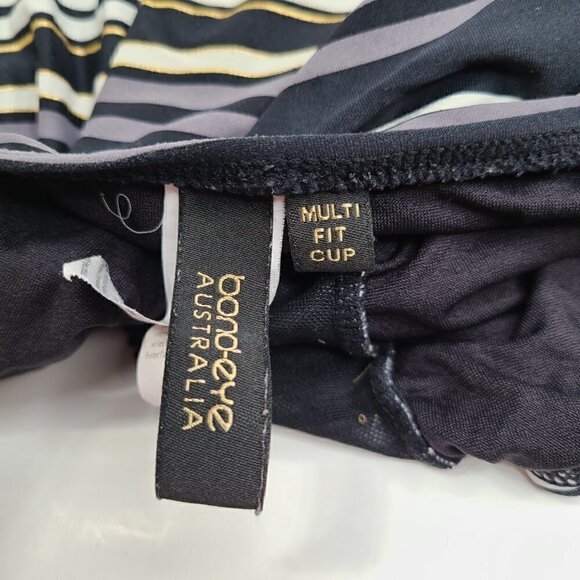 Bond-Eye Nip Tuck Joanne Black Nautical Striped One-Piece Multicup Swimsuit - Picture 7 of 9